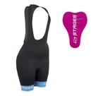Bretelle De Ciclismo Stages Com Forro Bidensidade Feminino Preto Tamanho M Ciclismo Bike Pedal Vb078