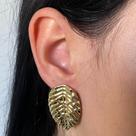 Brico Folha Organica Banhado a Ouro 18k