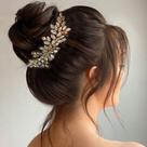 Bridal Hair Vine JAKAWIN Bride Crystal Gold Strass