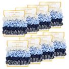 Bridesmaid Scrunchies, pacote com 8 gravatas de cabelo de cetim, azul gradiente