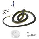 Brincadeira de borracha Fake Snake ANABIUP realista de 1,2 m com corda e clipe
