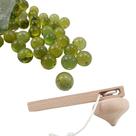 Brincadeiras Tradicionais - 30 Bolinha de Gude 1 Pião Fieira com Lançador