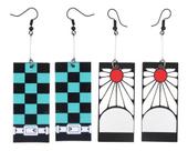 Brinco 2 Pares Kimetsu Nezuko Kamado - Brinco 2 Pares Kimetsu Nezuko Kamado -