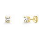 Brinco 4 garras moissanite 4.5mm 0.8ct joia de prata luxo möverich