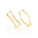Brinco 522750 Folheado A Ouro Argola Retangular Rommanel Brinco 522750 Folheado A Ouro Argola Retangular Rommanel