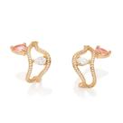 Brinco Abstrato Com Zirconias Ana Hickmann Rommanel 527601 Cor:Dourado Brinco Abstrato Com Zirconias Ana Hickmann Rommanel 527601 Cor:Dourado