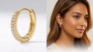 Brinco Aço Inoxidável Argola Zircônia Banho Ouro 18k Minimalista Não Fica Preto