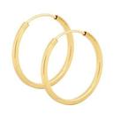 Brinco Argola 1.4cm Fio Quadrado Ouro 18k 750