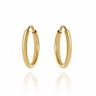 Brinco Argola 14 milímetros Simples Unissex Ouro 18K 00175 K175