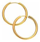Brinco Argola 25mm Fio Redondo Unissex Ouro 18k K145 03332