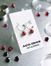 Brinco Argola Aço Cirúrgico 316l com Pingente Ponto de Luz Rubi Brinco Argola Aço Cirúrgico 316l com Pingente Ponto de Luz Rubi