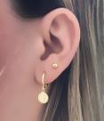 Brinco Argola Articulada São Bento Folheada a Ouro 18k