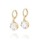Brinco argola banhado a ouro 18k com zircônias Cód. 52741106