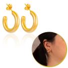 Brinco Argola Banhado A Ouro Pequeno Elegante Feminino