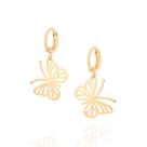 Brinco argola borboleta folheado a ouro 526776 Rommanel