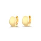 Brinco Argola Click 12mm Lisa Folheado A Ouro