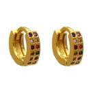 Brinco Argola Click Colorida Pequena Folheado em Ouro 18K Softjoias
