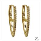 Brinco Argola Click com Detalhes em Micro Zircônia