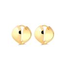 Brinco Argola Click Formato Triangular Folheado A Ouro