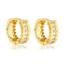 Brinco Argola Click Grande Com Pedras Folheado A Ouro