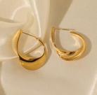 Brinco Argola Click Lisa Banhada a Ouro 18k