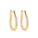 Brinco Argola Click Lisa Filete Cristal Folheado Ouro