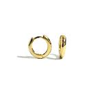 Brinco Argola Click Lisa M Banhado a Ouro