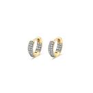Brinco Argola Click Pequena Dois Filetes Microzirconias