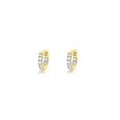 Brinco Argola Click Pequeno Com Filete De Zircônias Cristal