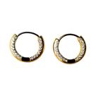 Brinco Argola Click Pequeno com Zircônias Folheado a Ouro 18k