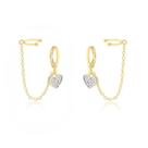 Brinco Argola Click Piercing Fake Folheado A Ouro