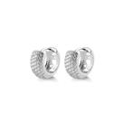 Brinco Argola Click Zircônias Em Prata 925