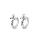 Brinco Argola Click Zircônias Em Prata 925