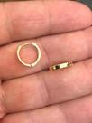 Brinco Argola Clip Reta Italiano 12 milímetros Ouro 18K 24371 K135