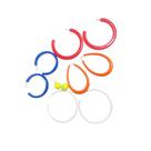 Brinco Argola Colorido Kit 5 Pares Silicone