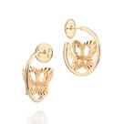 Brinco argola com borboleta banhado a ouro 527441 Rommanel