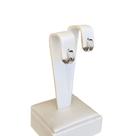 Brinco Argola com coração cravejada banhado a ródio M 08.4795 Brinco Argola com coração cravejada banhado a ródio M 08.4795