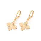 Brinco argola com flor banhado a ouro 527511 Rommanel Cor:Dourado