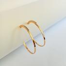 Brinco Argola com Pedra de Zircônia Banhado a Ouro 18k