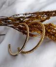Brinco argola com strass medio 5 cm