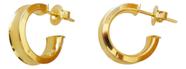 Brinco Argola Concava Pequena 15 Mm Tarraxa Ouro 18k
