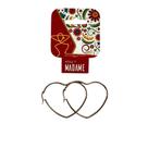 Brinco Argola Coração Aço Inox 316l Dourado Tam M