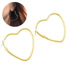 Brinco Argola Coração Feminino Banhado a dourado 4,5cm