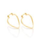Brinco argola coração folheado a ouro 523831 Rommanel