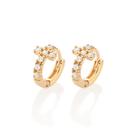 Brinco argola cruz banhado a ouro BRANCO 527381 Rommanel