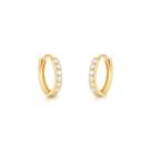 Brinco Argola de Ouro e Moissanites medio
