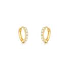 Brinco Argola de Ouro e Moissanites pequeno