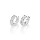 Brinco argola de prata maciça 925 BRANCO 820297 Rommanel Cor:BRANCO