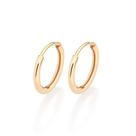 Brinco argola Dourada Lisa Feminina Média Clássica Elegante Leve Com Fecho Seguro/527164