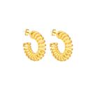Brinco argola em espiral - Banhado em ouro 18k Brinco argola em espiral - Banhado em ouro 18k